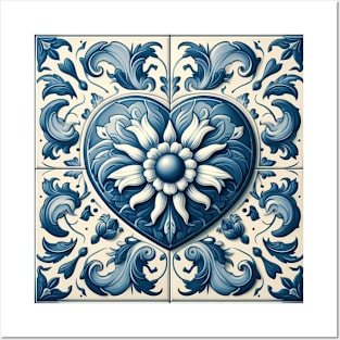 Dutch Tile: The Heart No.7 Posters and Art